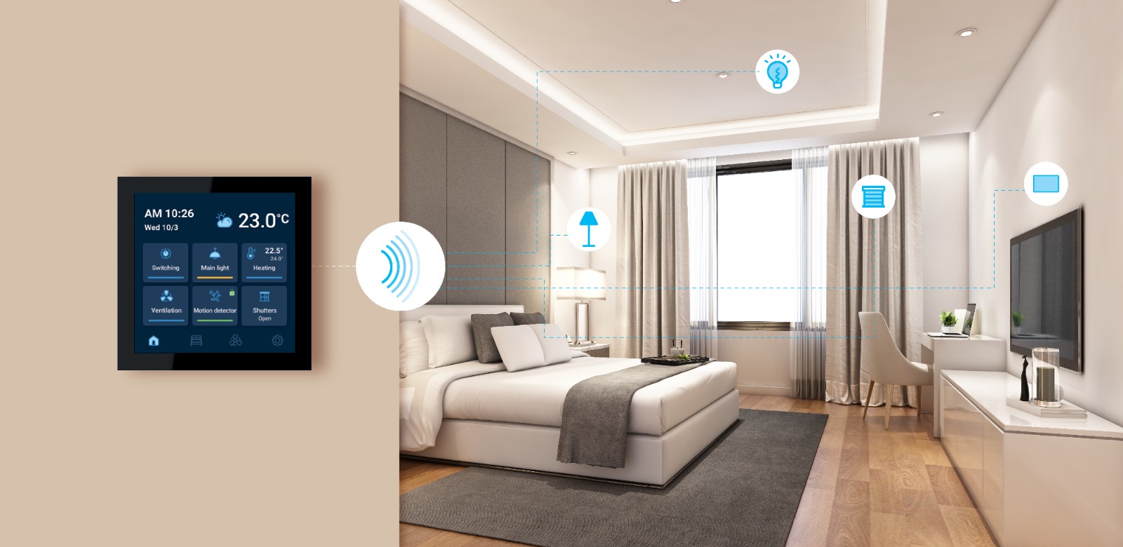 La página de vista general reúne todas sus habitaciones en un solo lugar, cada sección correspondiendo a una habitación de su casa. Al igual que en las páginas de habitación, puede reorganizar, mostrar u ocultar áreas según sus preferencias. Para disfrutar de esta nueva experiencia, es esencial organizar sus dispositivos por habitaciones. Si aún no lo ha hecho, este es el momento ideal para comenzar. Para activar el panel de control por habitaciones, dirígete a Configuración > Paneles de control, selecciona Agregar un panel de control en la parte inferior derecha y luego elige la opción Habitaciones (experimental) en el cuadro de diálogo. Tenga cuidado, sin embargo, dado que su nombre indica, esta funcionalidad aún es experimental. Puede evolucionar y no siempre funcionar como se espera. El equipo de Home Assistant, de hecho, está solicitando sus comentarios para mejorarla. ¡Incluso si ya ha creado el panel de control perfecto para su hogar, no dudes en probarlo y compartir tu experiencia! ¿Qué hora es? ¡Una nueva tarjeta para saberlo! Hacía tiempo que no teníamos una nueva tarjeta, y esta actualización nos trae una muy simple pero increíblemente útil: la tarjeta Reloj. Como su nombre indica, muestra la hora actual, lo que puede parecer básico pero resulta muy práctico para los paneles de control mostrados en tabletas murales o pantallas dedicadas.